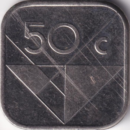 Монета 50 центов. 1988 год, Аруба. Монета 50 центов. 1988 год, Аруба.