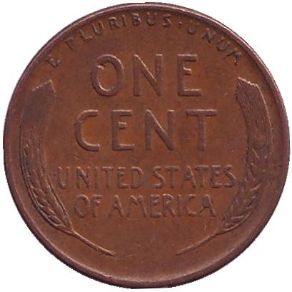 Монета 1 цент. 1953 год (D), США. Линкольн.