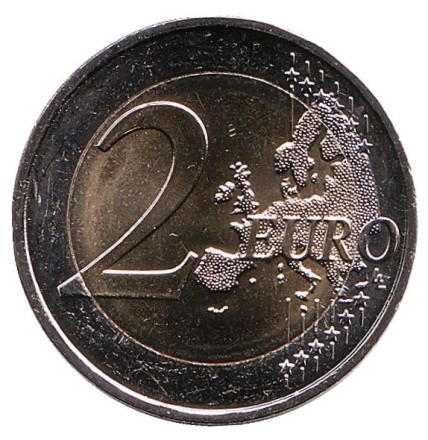 Монета 2 евро. 2019 год, Франция. 30 лет падению Берлинской стены.