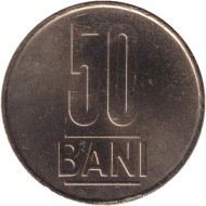 Монета 50 бани. 2024 год, Румыния.