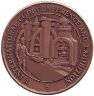 V Международная конференция и выставка монет "COINS-2014" в Москве. Памятный жетон. Россия.