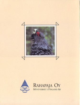 Глухарь. Набор монет Финляндии в буклете (6 шт). 1993 год, Финляндия. (с пробной монетой). Глухарь. Набор монет Финляндии в буклете (6 шт). 1993 год, Финляндия. (с пробной монетой).