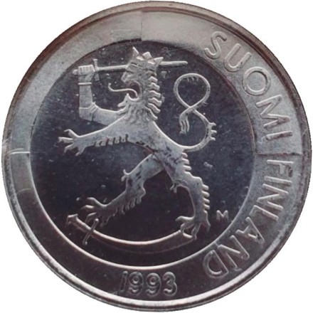 Глухарь. Набор монет Финляндии в буклете (6 шт). 1993 год, Финляндия. (с пробной монетой). Глухарь. Набор монет Финляндии в буклете (6 шт). 1993 год, Финляндия. (с пробной монетой).