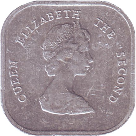 Монета 2 цента. 1987 год, Восточно-Карибские государства. Монета 2 цента. 1987 год, Восточно-Карибские государства.