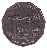 Монета 50 ариари. 1992 год, Мадагаскар. Баобабы. Монета 50 ариари. 1992 год, Мадагаскар. Баобабы.