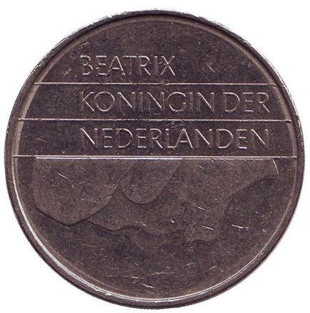 Монета 2,5 гульдена, 1984 год, Нидерланды. Монета 2,5 гульдена, 1984 год, Нидерланды.