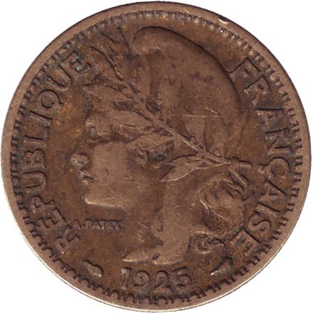 Монета 1 франк. 1925 год, Того.
