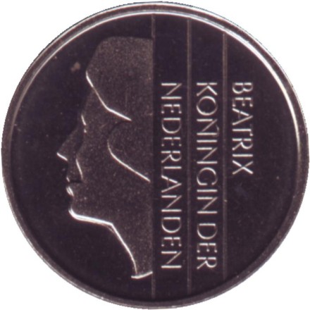 Монета 10 центов. 1995 год, Нидерланды. BU.