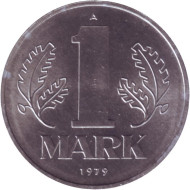 Монета 1 марка. 1979 год (A), ГДР. Монета 1 марка. 1979 год (A), ГДР.