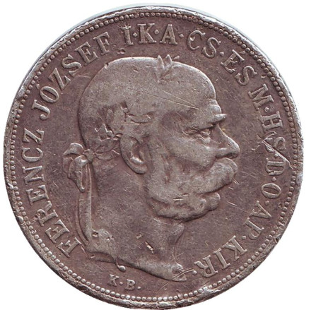 Монета 5 крон. 1900 год, Австро-Венгерская империя. Венгерский тип. Монета 5 крон. 1900 год, Австро-Венгерская империя. Венгерский тип.