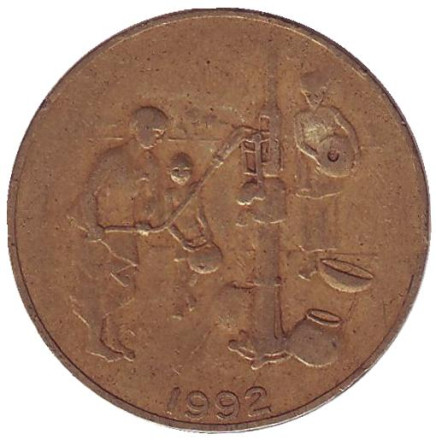 Монета 10 франков. 1992 год, Западные Африканские Штаты.