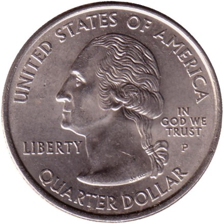 Монета 25 центов (P). 2003 год, США. Миссури. Штат № 24. Монета 25 центов (P). 2003 год, США. Миссури. Штат № 24.