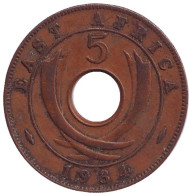 Монета 5 центов. 1934 год, Восточная Африка. Монета 5 центов. 1934 год, Восточная Африка.