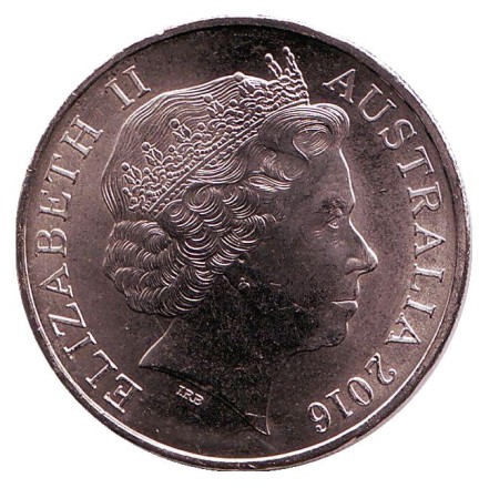 Монета 20 центов. 2016 год, Австралия. Битва при Фромелле. Монета 20 центов. 2016 год, Австралия. Битва при Фромелле.