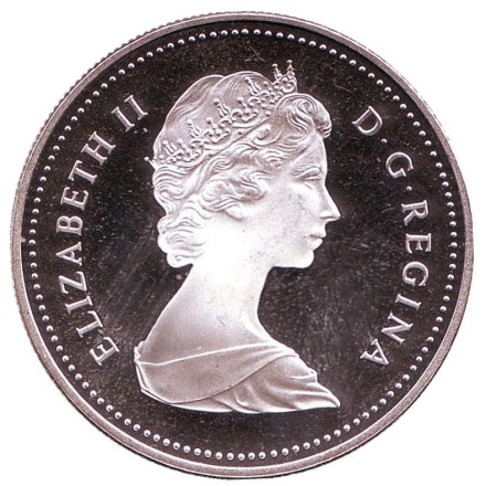 Монета 1 доллар. 1984 год, Канада. 150 лет городу Торонто. (Proof).