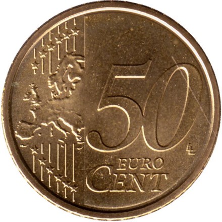 Монета 50 центов. 2022 год, Сан-Марино. Монета 50 центов. 2022 год, Сан-Марино.