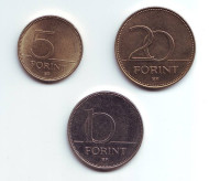 Набор монет Венгрии (3 шт.). 2004-2010 гг., Венгрия.