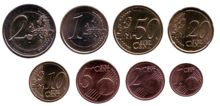 Набор монет евро (8 штук). 2017 год, Люксембург.  Набор монет евро (8 штук). 2017 год, Люксембург.