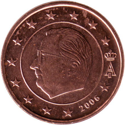 Монета 1 цент. 2006 год, Бельгия.
