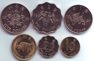 Набор монет Гонконга (6 шт.) 1997 год, Гонконг. Набор монет Гонконга (6 шт.) 1997 год, Гонконг.