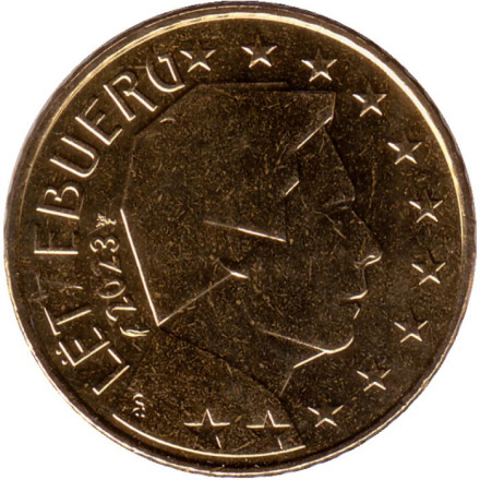 Монета 50 центов. 2023 год, Люксембург.