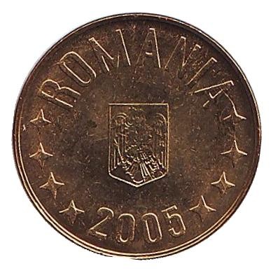 Монета 1 бан. 2005 год, Румыния. UNC. Монета 1 бан. 2005 год, Румыния. UNC.
