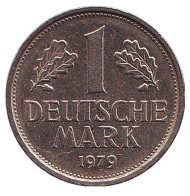 Монета 1 марка. 1979 год (G), ФРГ. Монета 1 марка. 1979 год (G), ФРГ.
