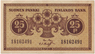 Бона 25 пенни. 1918 год, Финляндия. Бона 25 пенни. 1918 год, Финляндия.