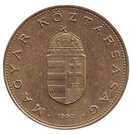 Монета 100 форинтов. 1993 год, Венгрия. Монета 100 форинтов. 1993 год, Венгрия.