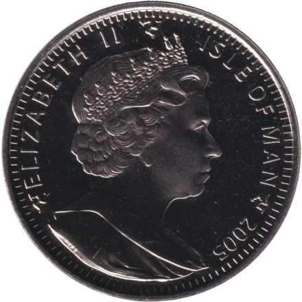 Монета 1 крона. 2005 год, Остров Мэн. 200 лет Трафальгарскому сражению. Похороны Лорда Нельсона. Монета 1 крона. 2005 год, Остров Мэн. 200 лет Трафальгарскому сражению. Похороны Лорда Нельсона.