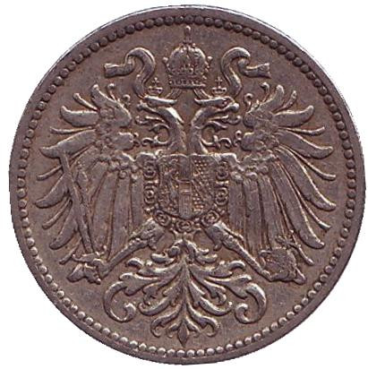 Монета 10 геллеров. 1910 год, Австро-Венгерская империя. Австрийский тип. Монета 10 геллеров. 1910 год, Австро-Венгерская империя. Австрийский тип.