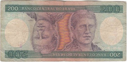 Банкнота 200 крузейро. 1981 год. Бразилия. P-199a.