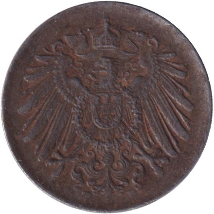 Монета 5 пфеннигов. 1919 год (D), Германская империя. Монета 5 пфеннигов. 1919 год (D), Германская империя.