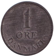 Монета 1 эре. 1956 год, Дания.