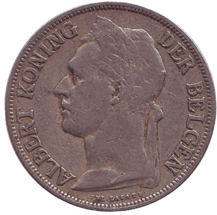 Монета 1 франк. 1926 год, Бельгийское Конго. (Der Belgen) Монета 1 франк. 1926 год, Бельгийское Конго. (Der Belgen)