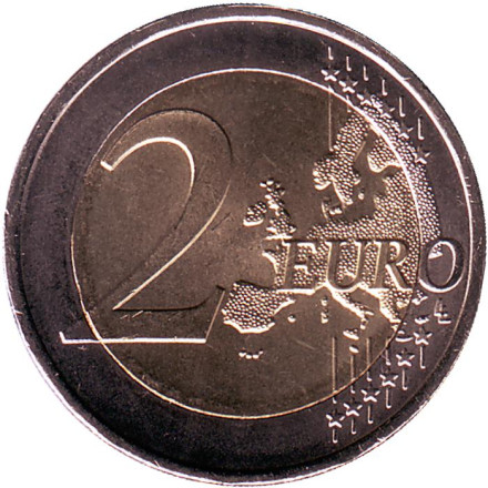 Монета 2 евро. 2020 год, Португалия. 75 лет ООН. Монета 2 евро. 2020 год, Португалия. 75 лет ООН.