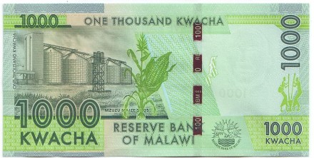 Банкнота 1000 квача. 2016 год, Малави. Хастингс Банда.