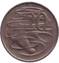 Монета 20 центов. 1979 год, Австралия. Утконос. Монета 20 центов. 1979 год, Австралия. Утконос.