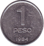 Монета 1 песо. 1984 год, Аргентина. Монета 1 песо. 1984 год, Аргентина.