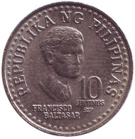 Монета 10 сентимо. 1981 год, Филиппины.