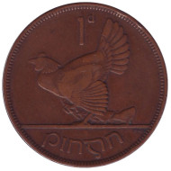 Монета 1 пенни. 1933 год, Ирландия. Птица. Ирландская арфа. Монета 1 пенни. 1933 год, Ирландия. Птица. Ирландская арфа.