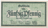 Нотгельд Кильдена. 50 пфеннигов. 1918 год, Германская империя.