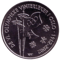 70 лет Зимним Олимпийские играм 1952 года в Осло. Памятный жетон, 2002 год, Норвегия.