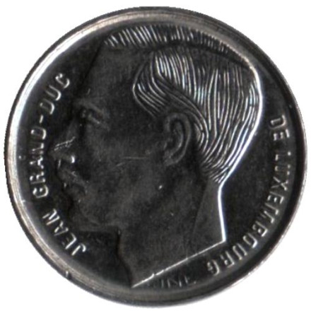 Монета 1 франк. 1989 год, Люксембург.