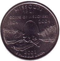 Миссури. Монета 25 центов (D). 2003 год, США.