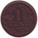 Монета 1 цент. 1922 год, Нидерланды. Монета 1 цент. 1922 год, Нидерланды.