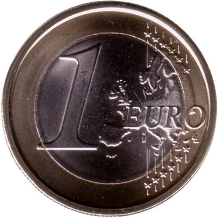 Монета 1 евро. 2022 год, Сан-Марино.