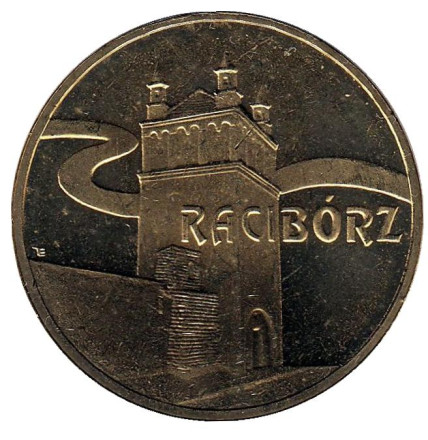 Монета 2 злотых, 2007 год, Польша. Рацибуж.