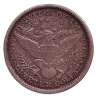 Монета 25 центов. 1899 год, США. (Без отметки монетного двора) "Четверть доллара Барбера". Монета 25 центов. 1899 год, США. (Без отметки монетного двора) "Четверть доллара Барбера".