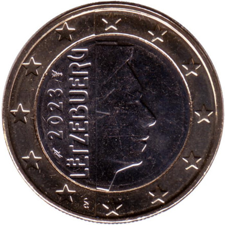 Монета 1 евро. 2023 год, Люксембург.
